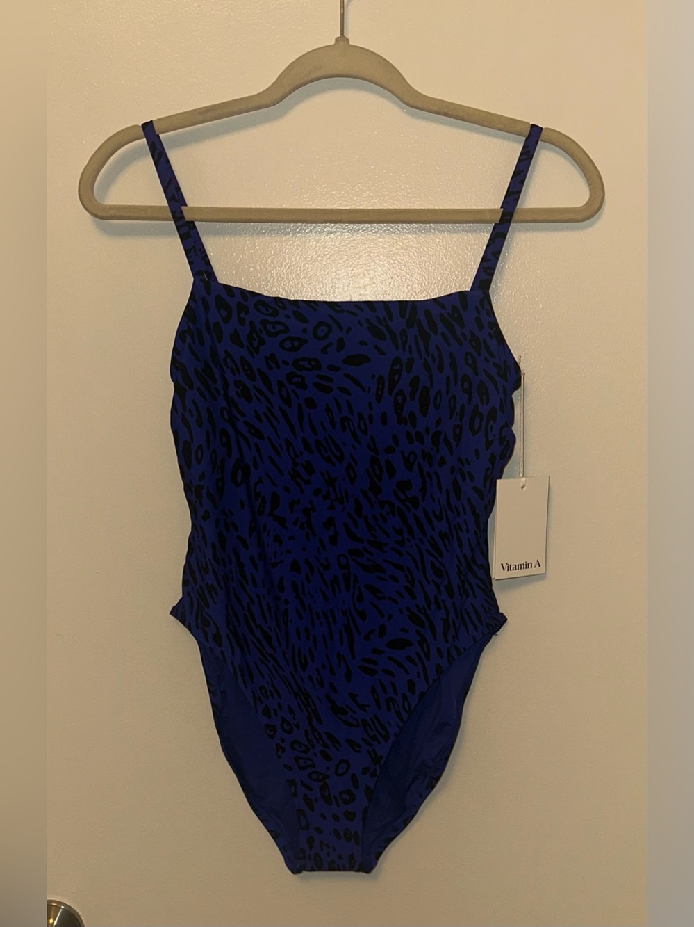VITAMIN A Royal Blue and Black Animal Print Swimsuit
